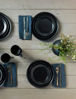 Knabstrup Keramik - dyb tallerken Ø 18 cm black