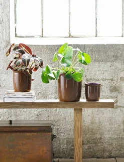 Knabstrup Keramik - syltekrukke 1 l. terracotta