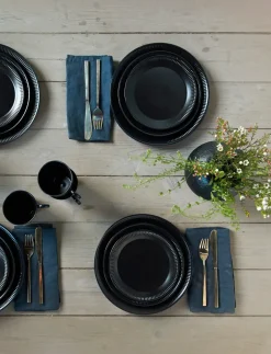 Knabstrup Keramik - tallerken Ø 19 cm black