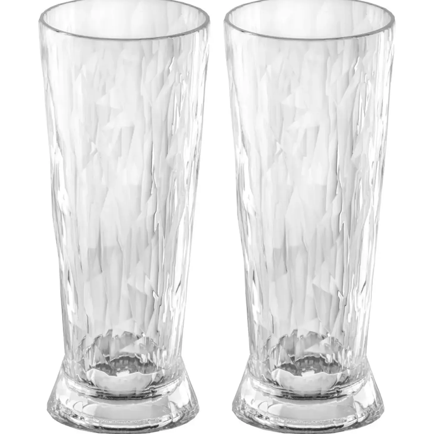 Koziol - Plastik Glas - Superglas Club No. 10 - Transparent - Sæt af 2 stk.