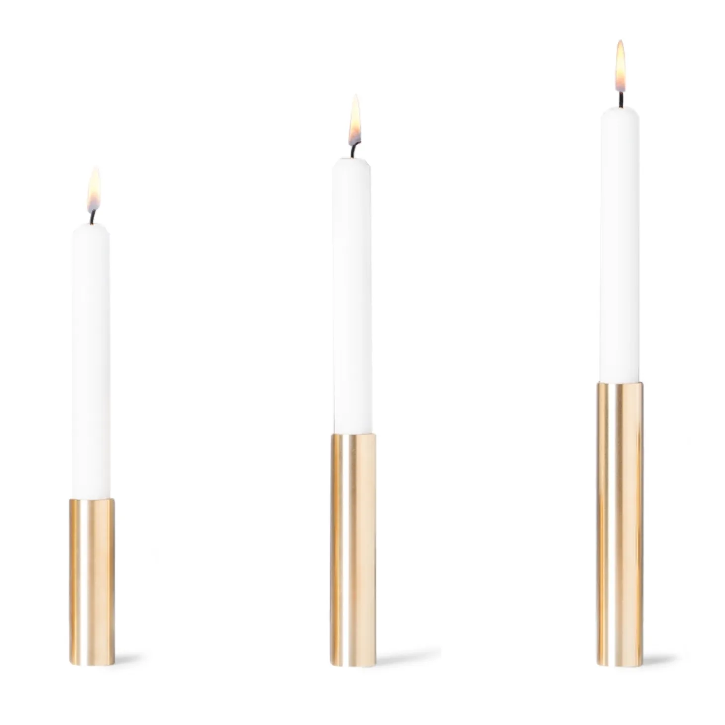 Kunstindustrien - Slim Light Lysetage messing - Højde 17 cm