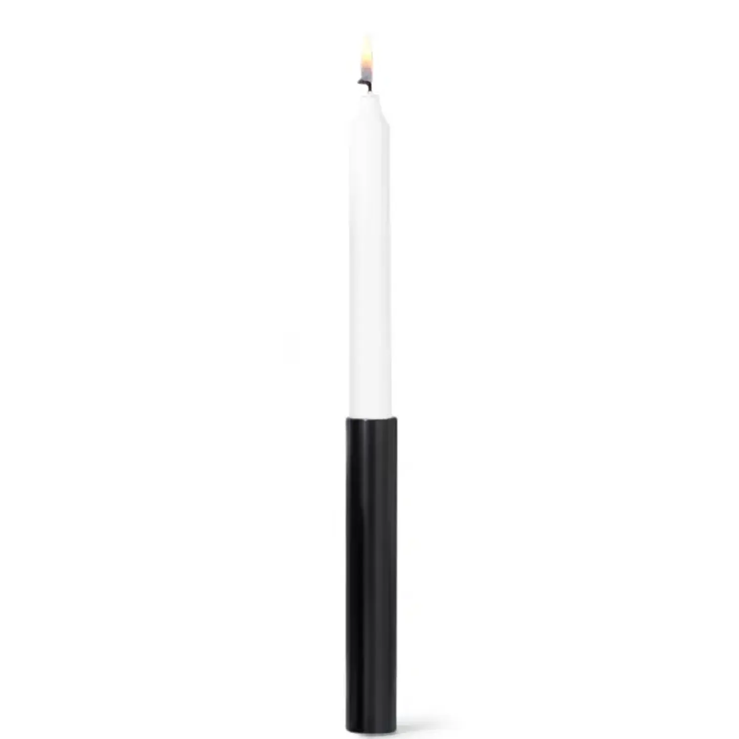 Kunstindustrien - Slim Light Lysetage - Sort - Højde 17 cm