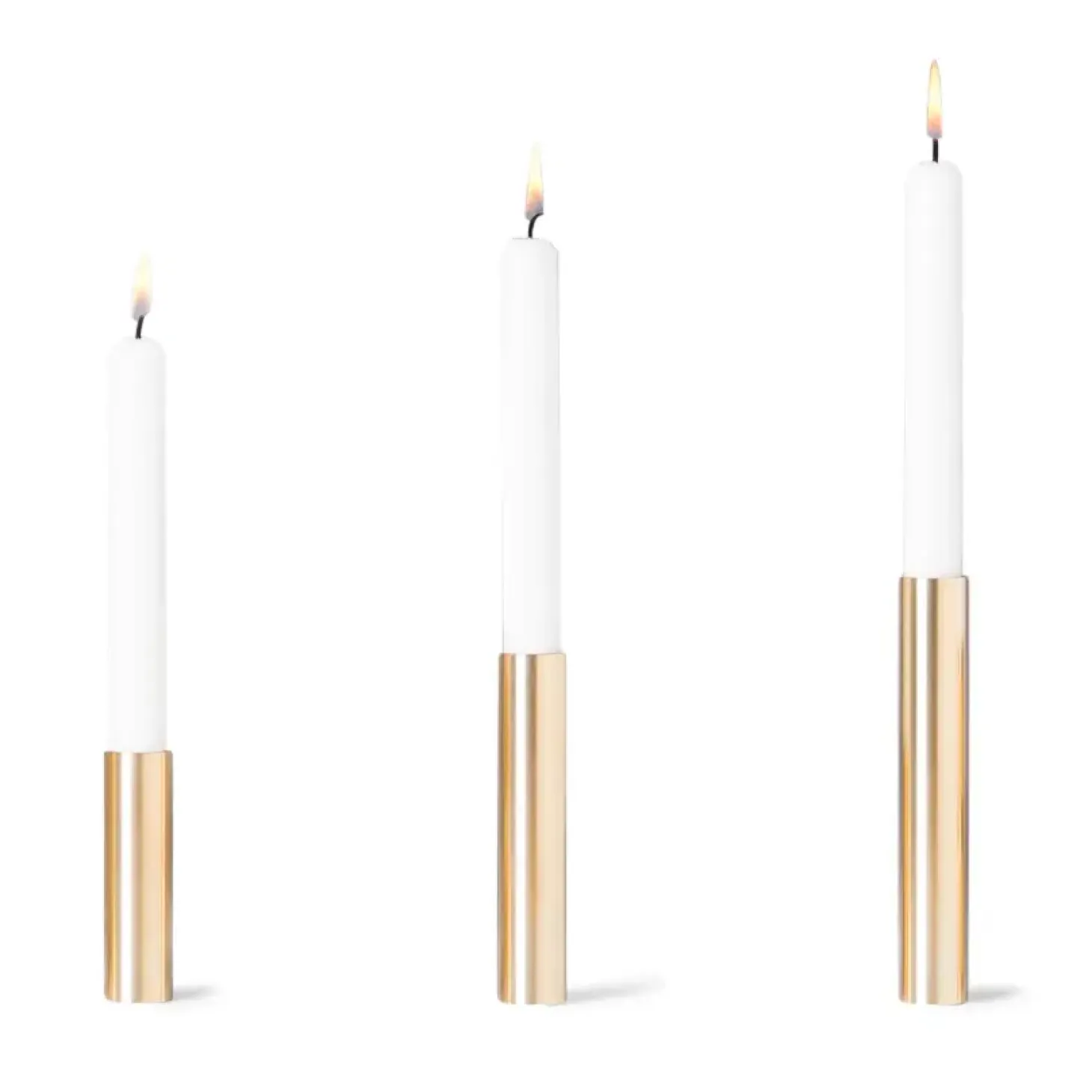 Kunstindustrien - Slim Light Lysetage - Messing - Højde 10 cm
