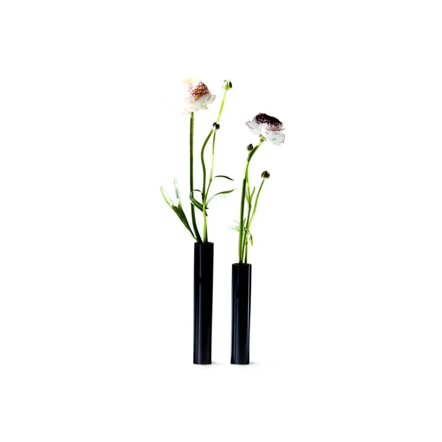 Kunstindustrien - Slim Vase - Sort - Højde 14 cm