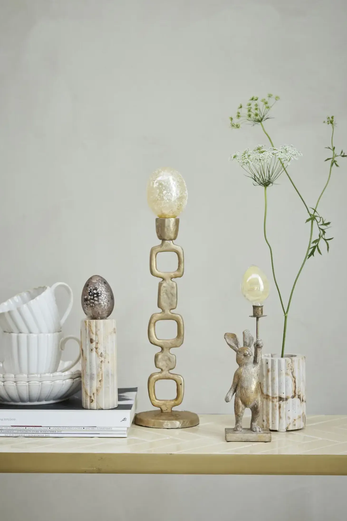 Lene Bjerre - Eliana tandkrus 10,5 cm. sand marmor