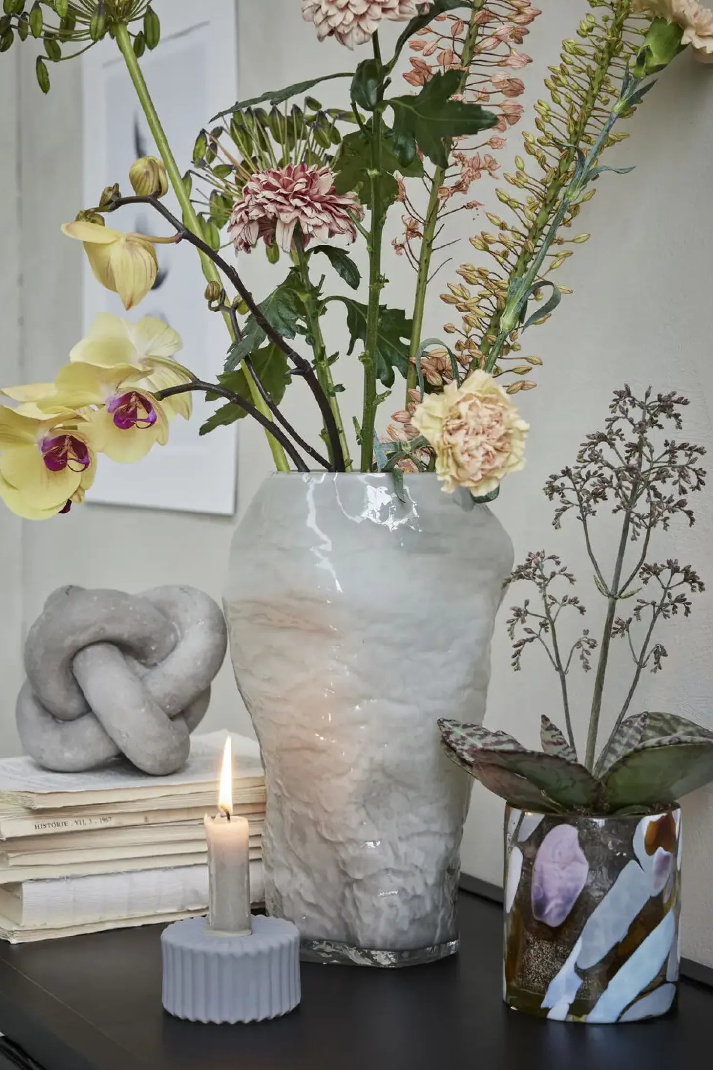 Lene Bjerre - Marinella vase H30,5 cm. sølvgrå