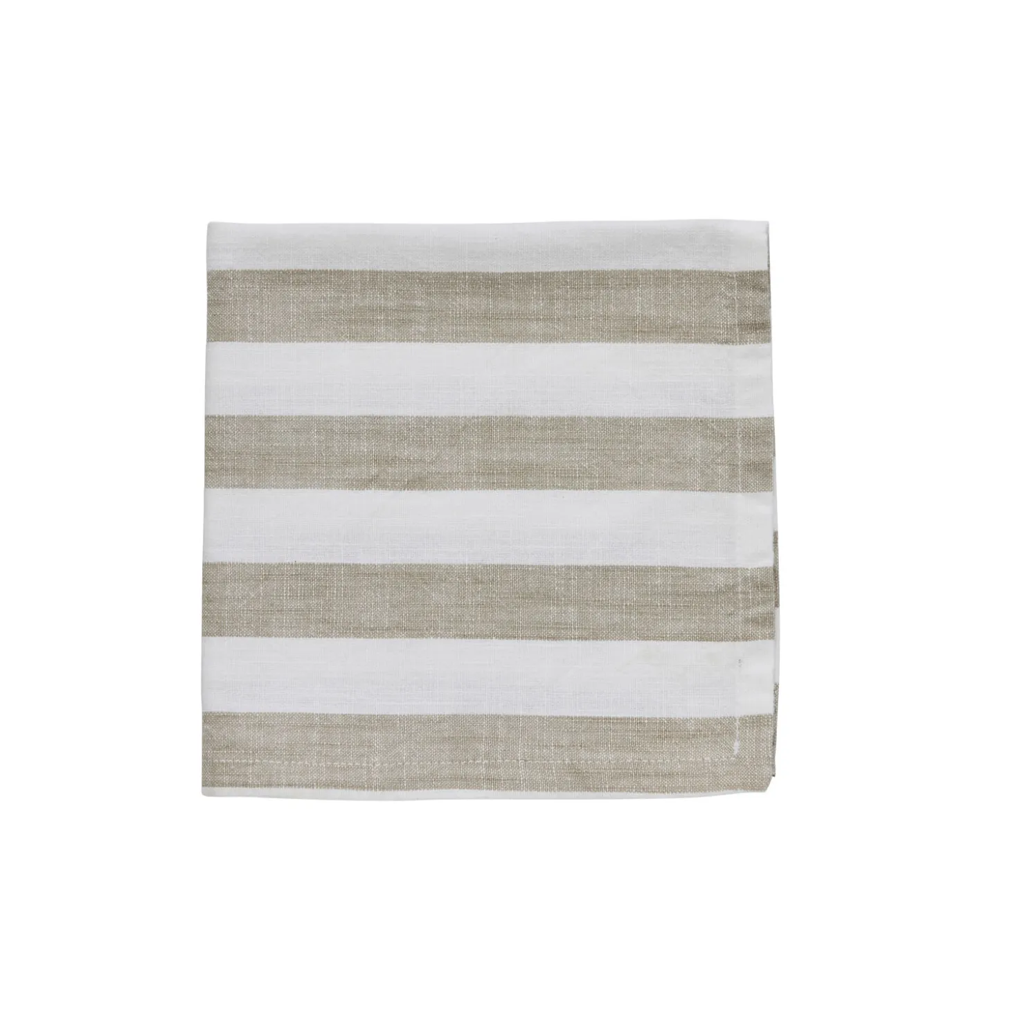 Lene Bjerre - Olivia mundserviet 40x40 cm. beige stribet