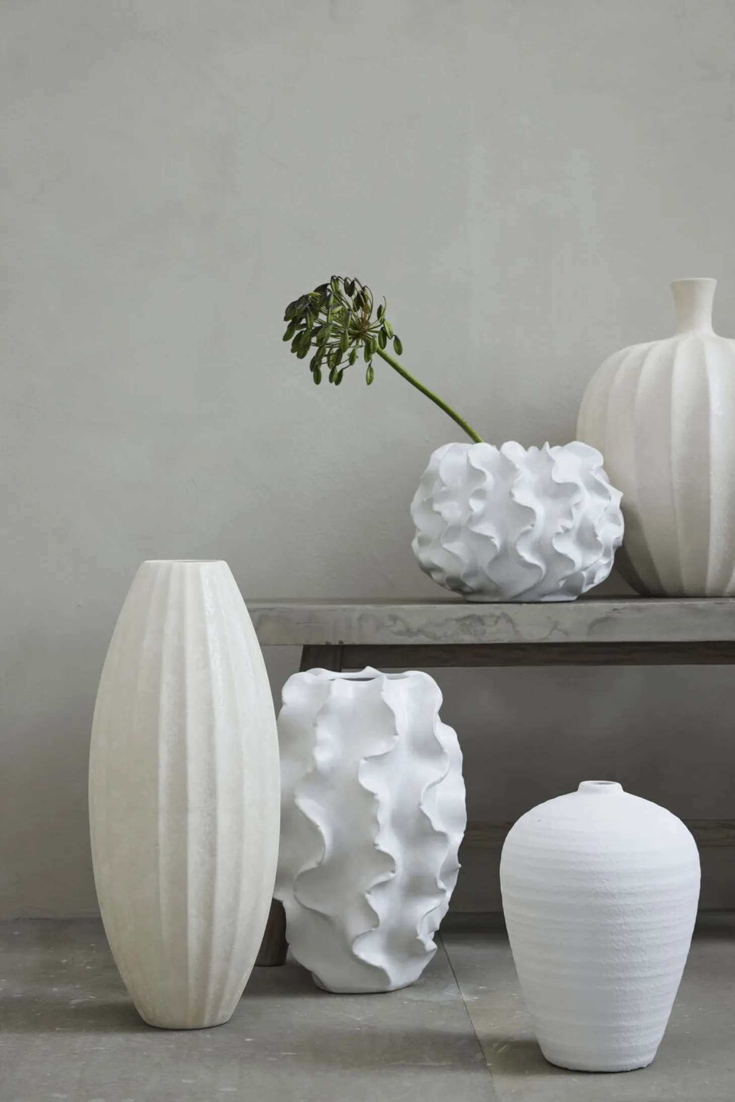 Lene Bjerre - Sannia vase H20,5 cm. hvid
