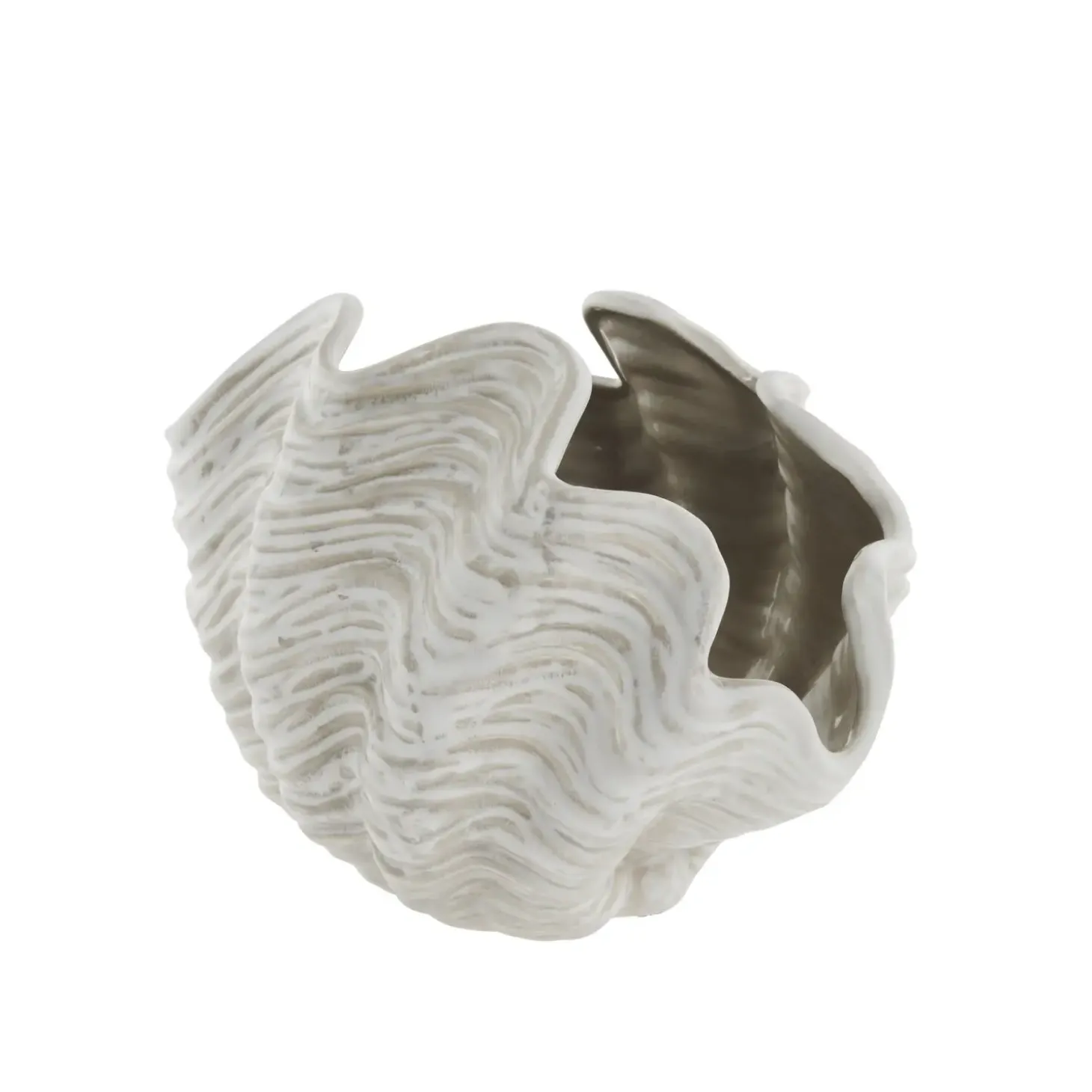 Lene Bjerre - Sheline musling vase 26x19,5 cm. sand