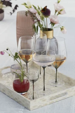 Lene Bjerre - Victorinne hvidvinsglas 32 cl. røgfarvet