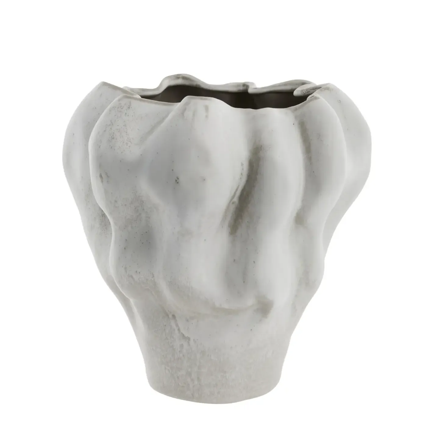 Lene Bjerre - Viola vase i stentøj 33x33 cm. hvid