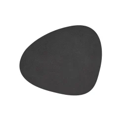 LindDNA - Dækkeserviet - Table mat curve - Hippo Black Antracite - 24x28 cm