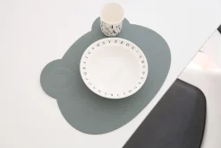 LindDNA - Dækkeserviet - Kids Table Mat "Frog" - Nupo army green