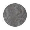 LindDNA - Rund dækkeserviet - silver/croco - 40 cm