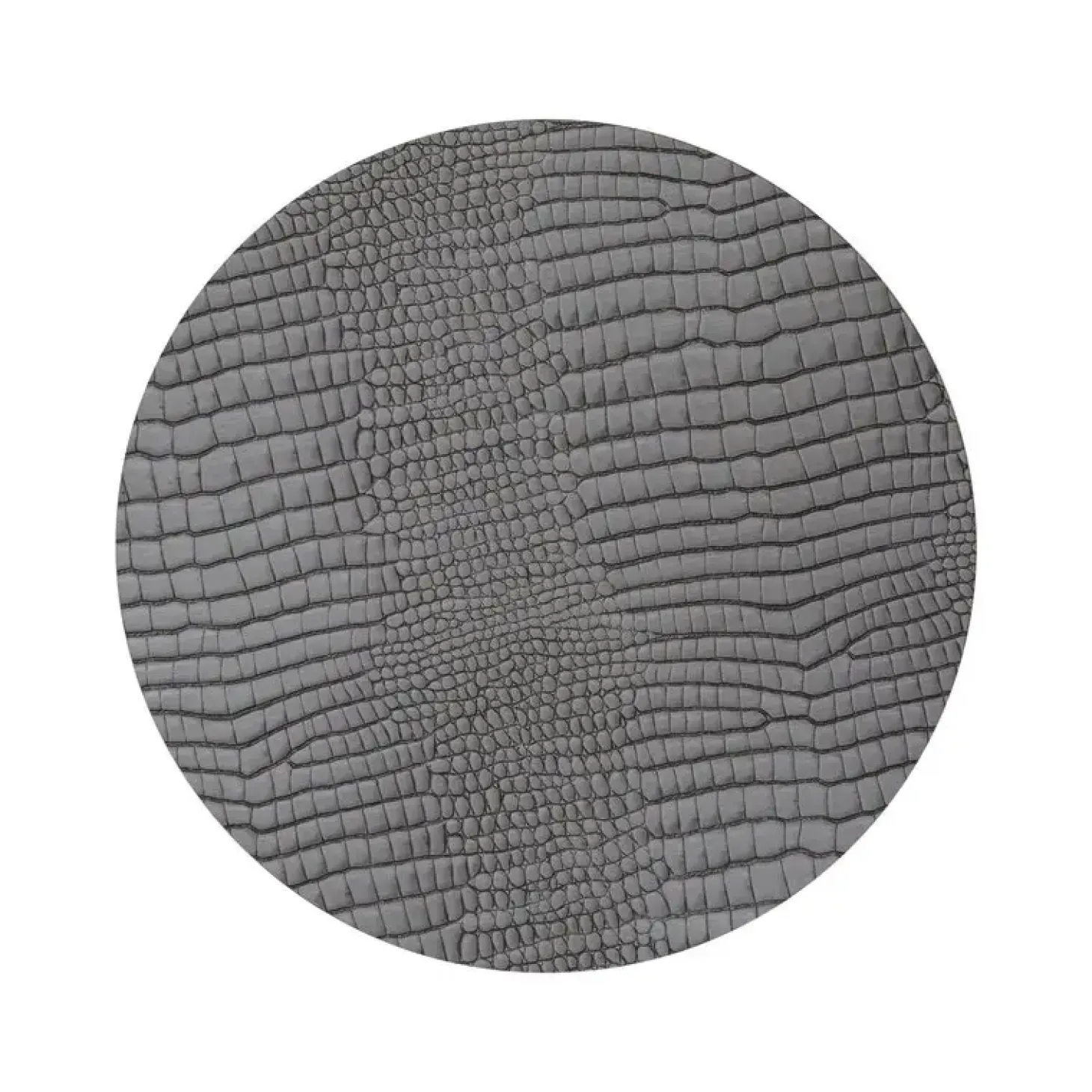 LindDNA - Rund dækkeserviet - silver/croco - 40 cm