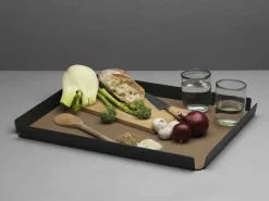 LindDNA bakke - Tray square small (nupo metallic/alu metallic)
