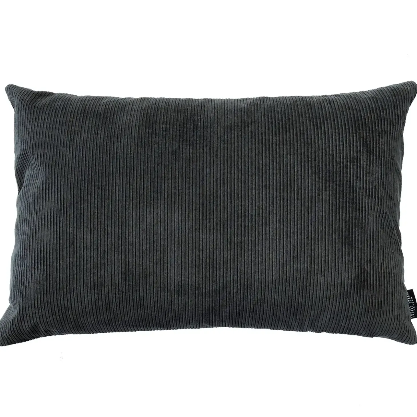 Louise Smærup - Pude Corderoy - Dark Grey (80x50 cm)