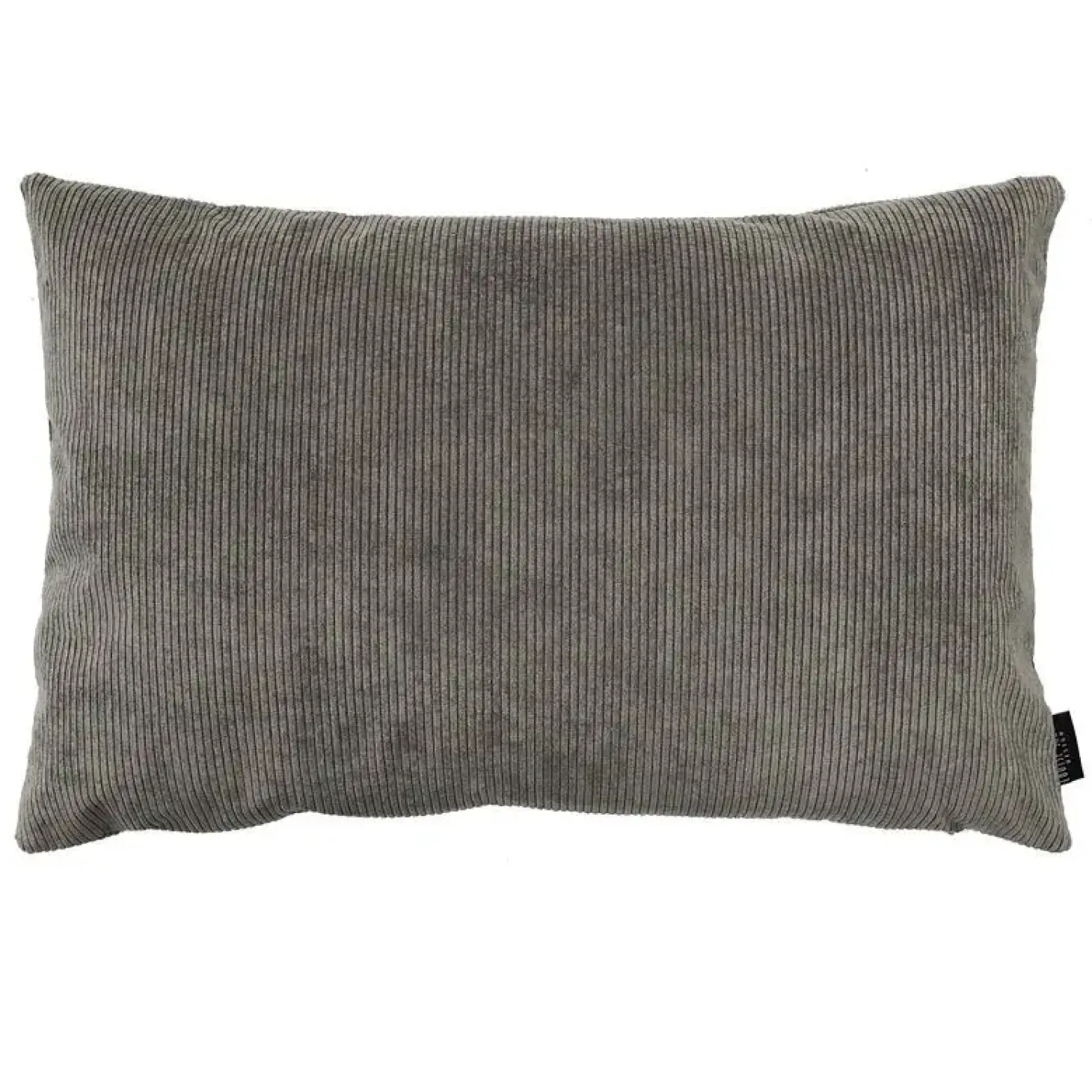 Louise Smærup - Pude, fløjl u. strop - Lysegrå - 40x60 cm