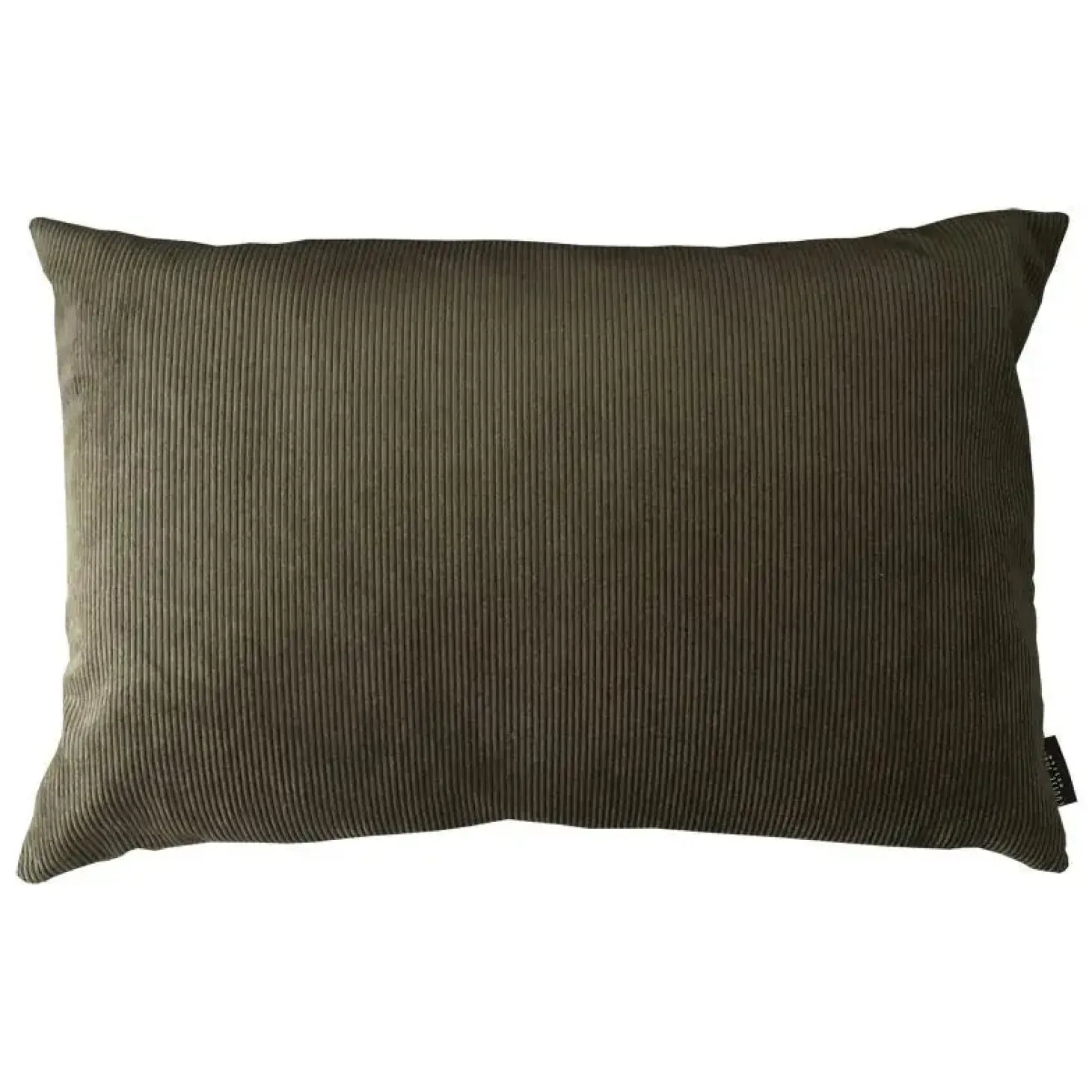 Louise Smærup - Pude, fløjl u. strop - Army (40x60 cm.)