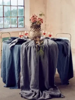 Lovely Linen - Dug - Dusty Blue - 145x300 cm