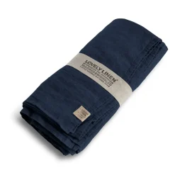 Lovely Linen - Dug - Mørkeblå - Midnight Blue - 145x300 cm