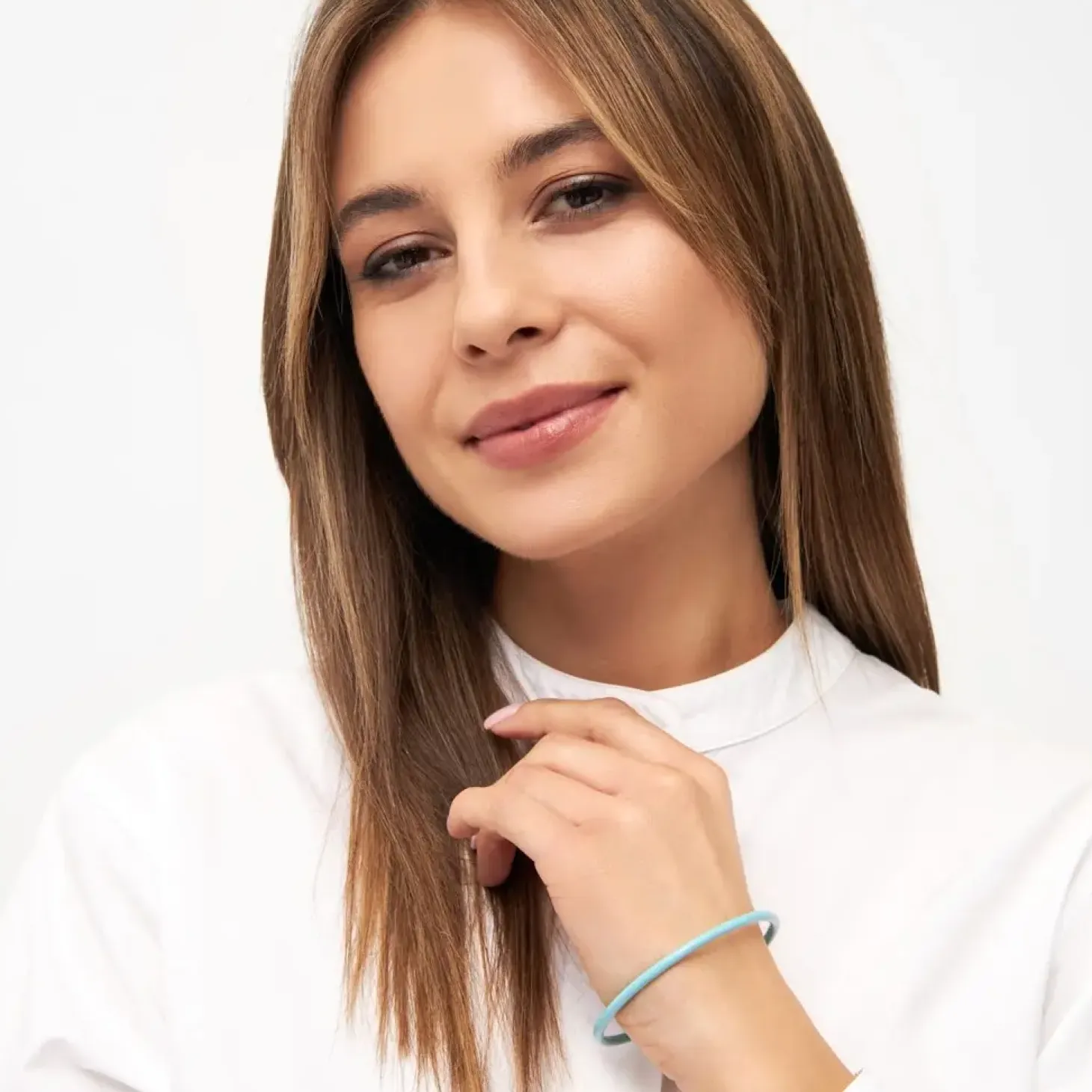 LULU Copenhagen - Armbånd - Color Bangle - Light Blue / Lyseblå - Ø 6,5 cm