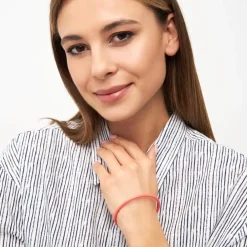 LULU Copenhagen - Armbånd - Color Bangle - Coral/ Orange - Ø 6,5 cm