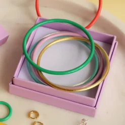 LULU Copenhagen - Armbånd - Color Bangle - Lys Grøn - Ø 6,5 cm