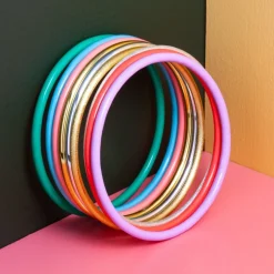 LULU Copenhagen - Armbånd - Color Bangle - Brushed Gold /