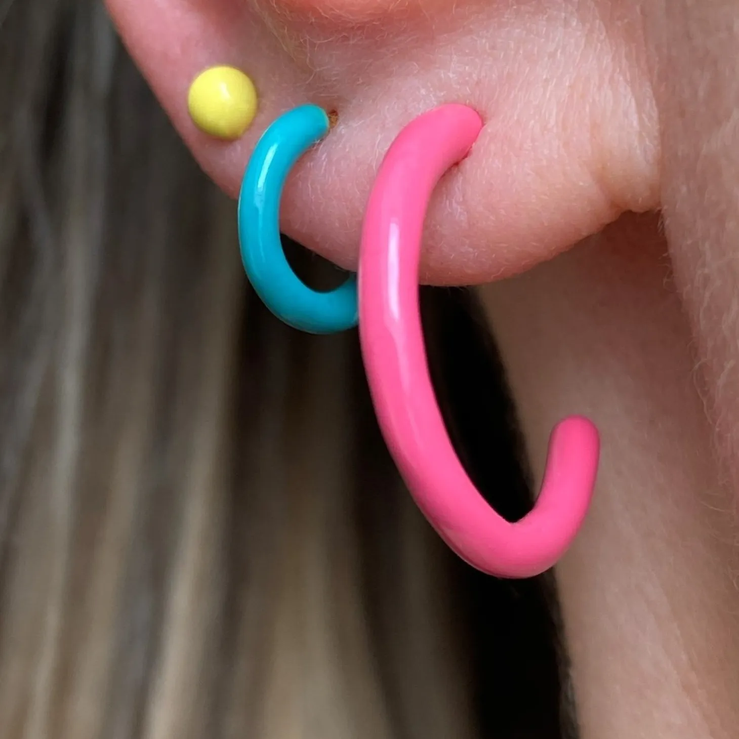 LULU Copenhagen - Color Hoops M, Pink (1 sæt)