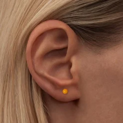 LULU Copenhagen - Colour Ball Ørering, Marigold (1 stk.)