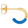 LULU Copenhagen - Øreringe - Color Hoop Half Dip - Blå / Blue (1 stk.)