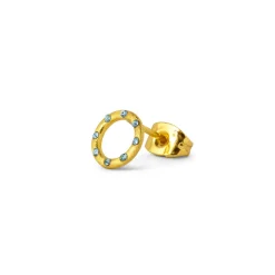 LULU Copenhagen - Ørestik - OMG - Guld/Light Blue (1 stk.)