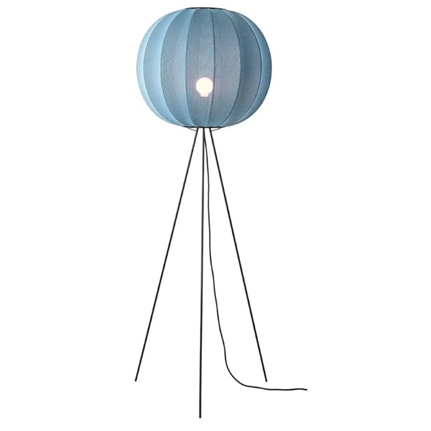 Made By Hand - Gulvlampe - Knit-Wit 60 Round Floor High - Blue Stone