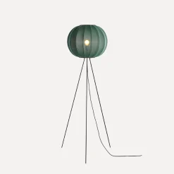 Made By Hand - Gulvlampe - Knit-Wit 45 Round Floor High - Tweed Green