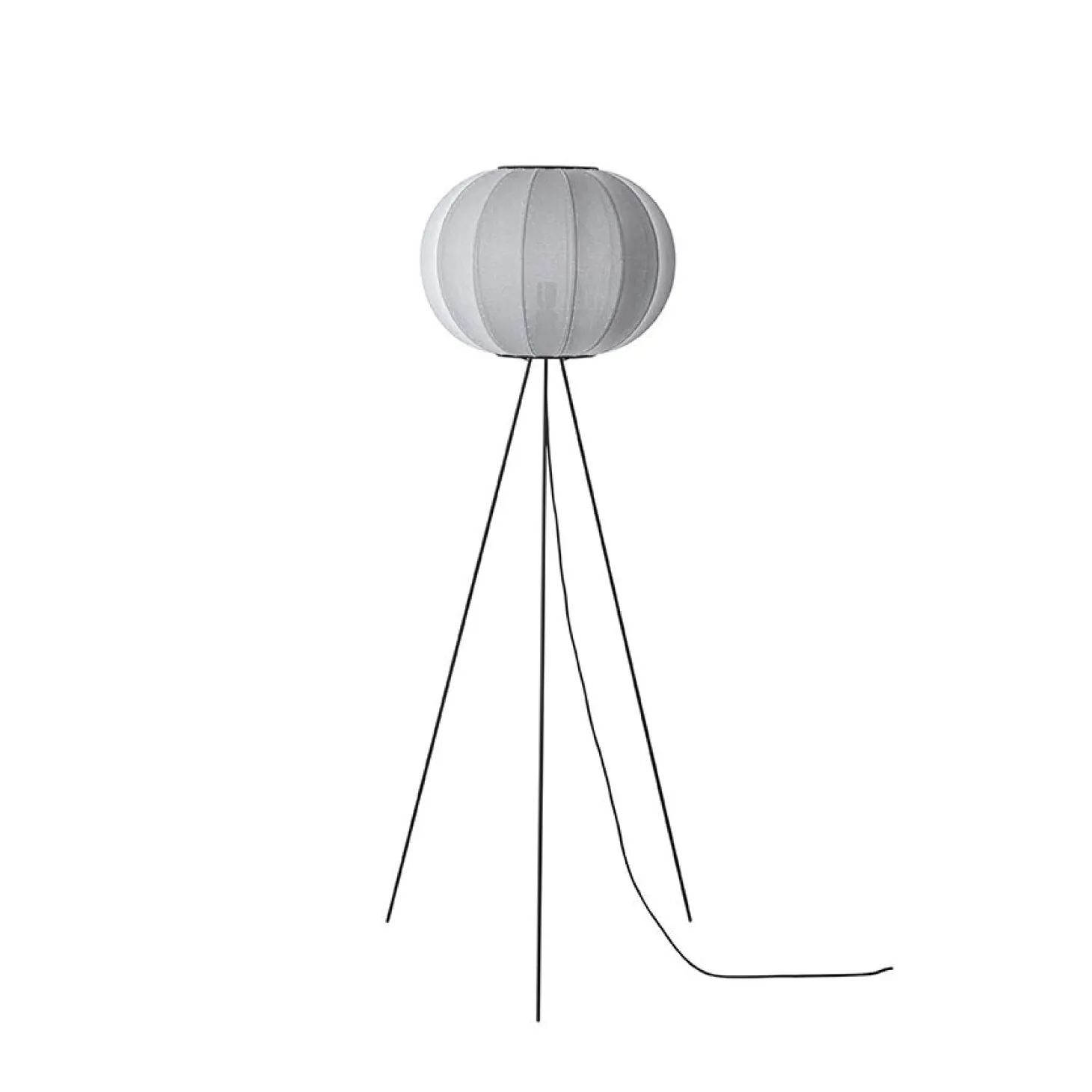 Made By Hand - Gulvlampe - Knit-Wit 45 Round Floor High - Silver