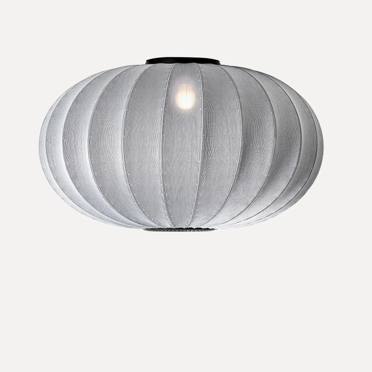 Made By Hand - Loftlampe - Knit-Wit 76 Oval Ceiling/Wall - Silver