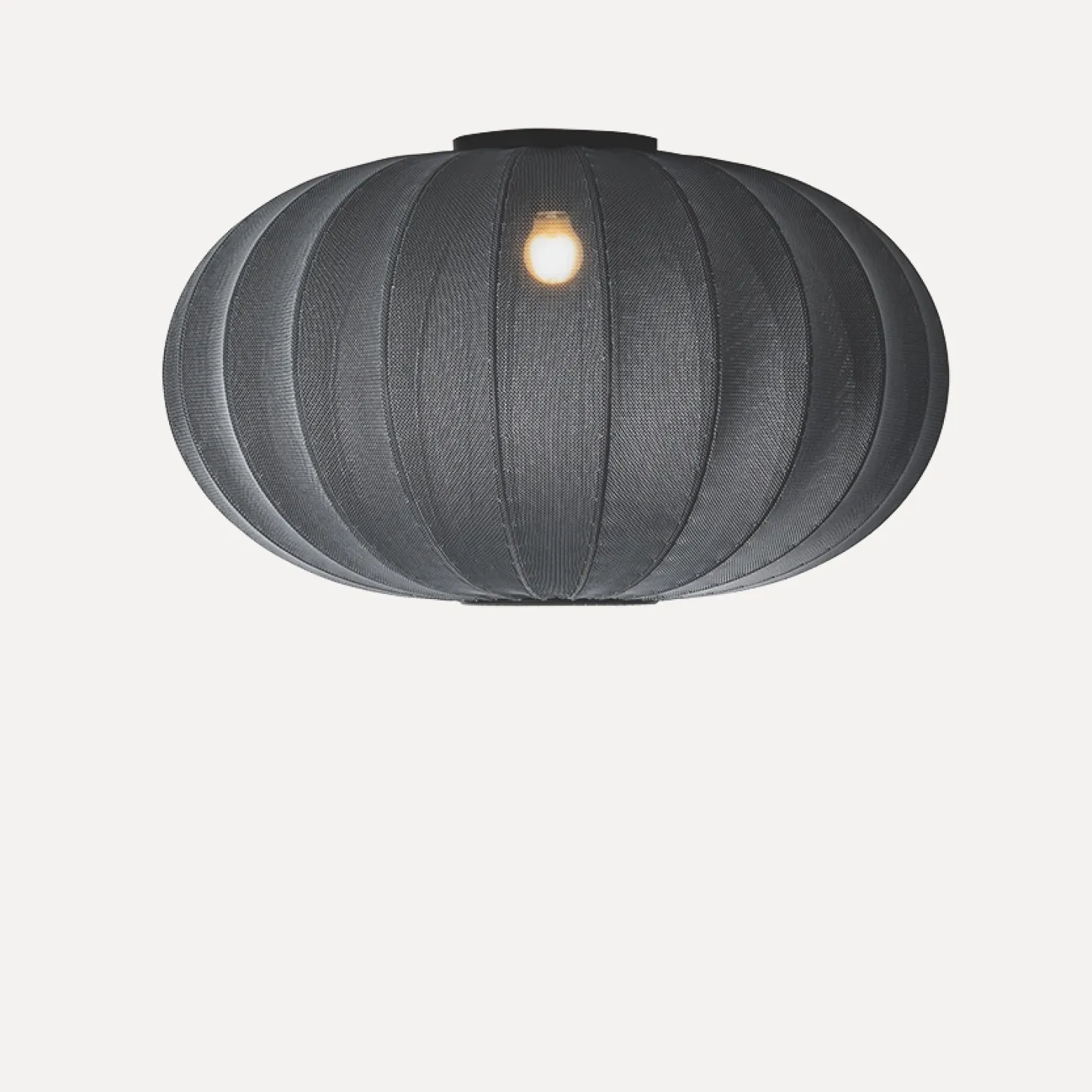 Made By Hand - Loftlampe - Knit-Wit 76 Oval Ceiling/Wall - Black