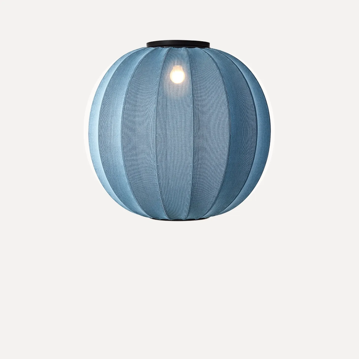 Made By Hand - Loftlampe - Knit-Wit 60 Round Ceiling - Blue Stone