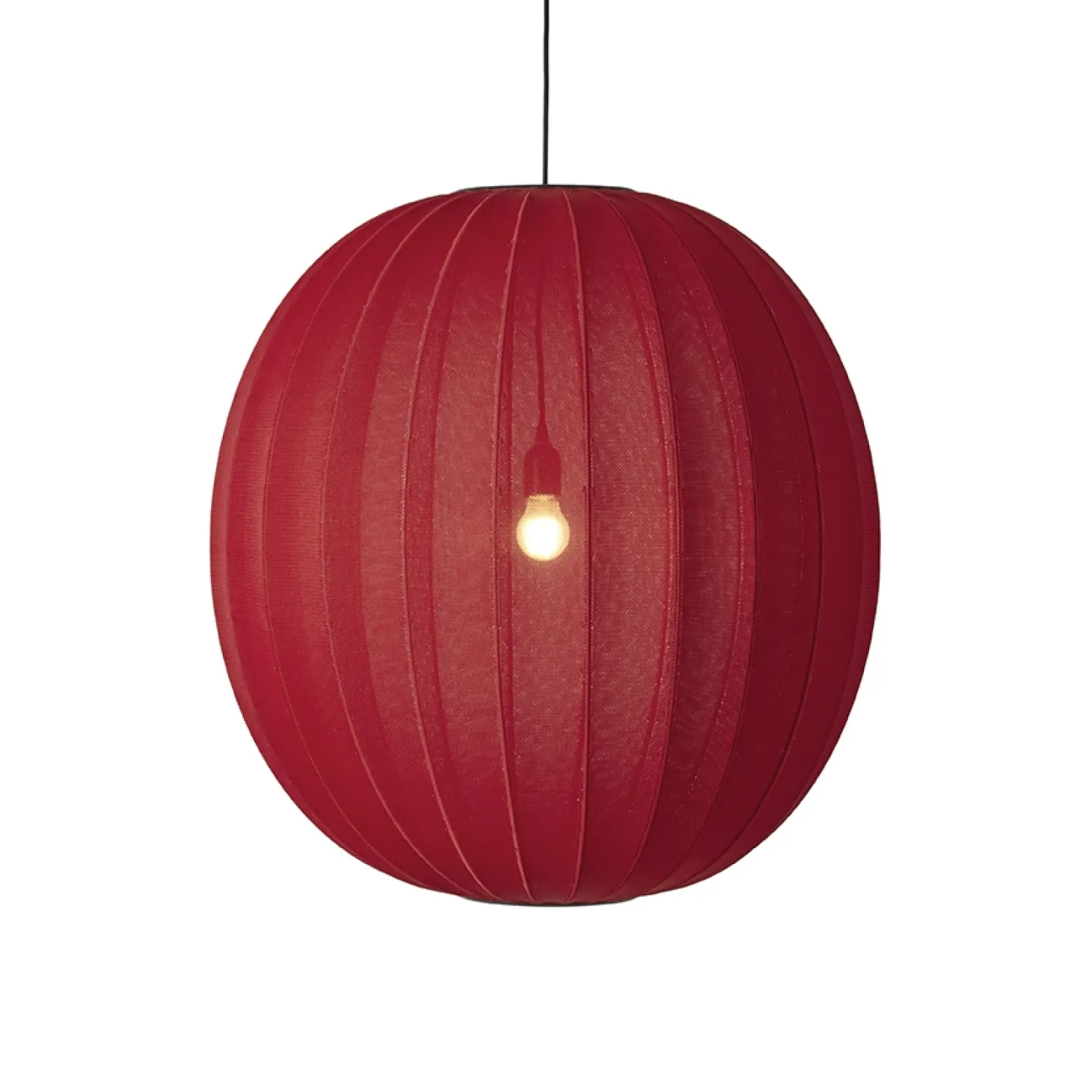 Made By Hand - Pendellampe - Knit-Wit 75 Round Pendant - Maple Red