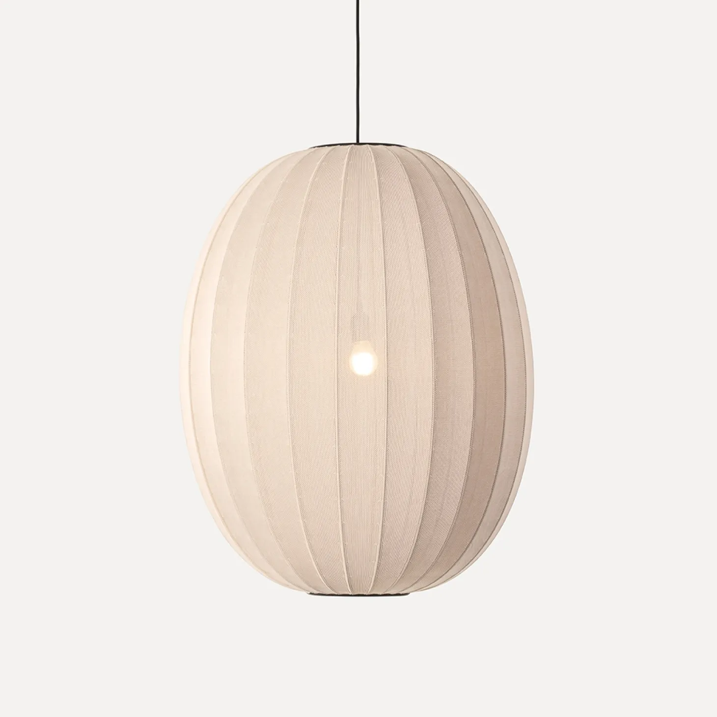 Made By Hand - Pendellampe - Knit-Wit 65 High Oval Pendant - Sand Stone