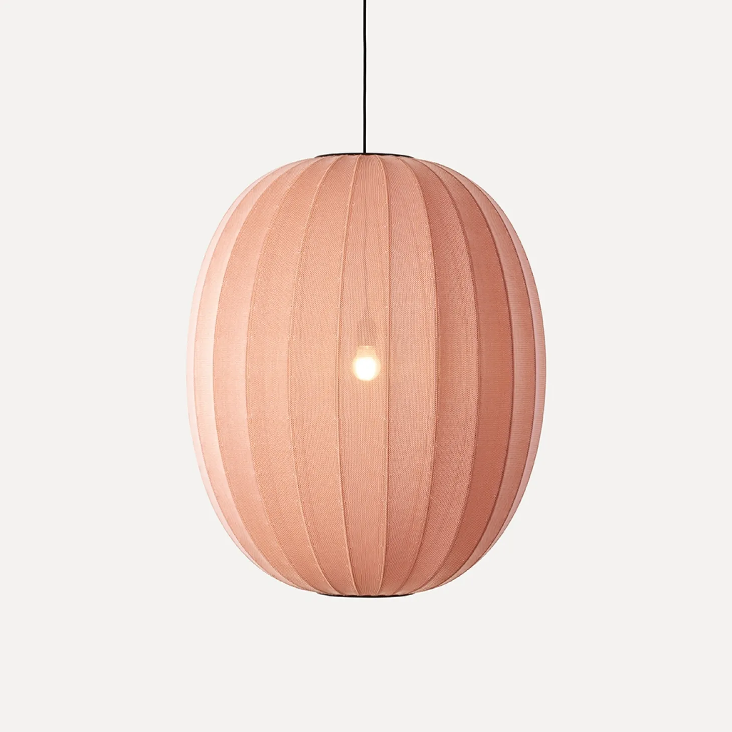 Made By Hand - Pendellampe - Knit-Wit 65 High Oval Pendant - Coral