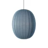Made By Hand - Pendellampe - Knit-Wit 65 High Oval Pendant - Blue Stone