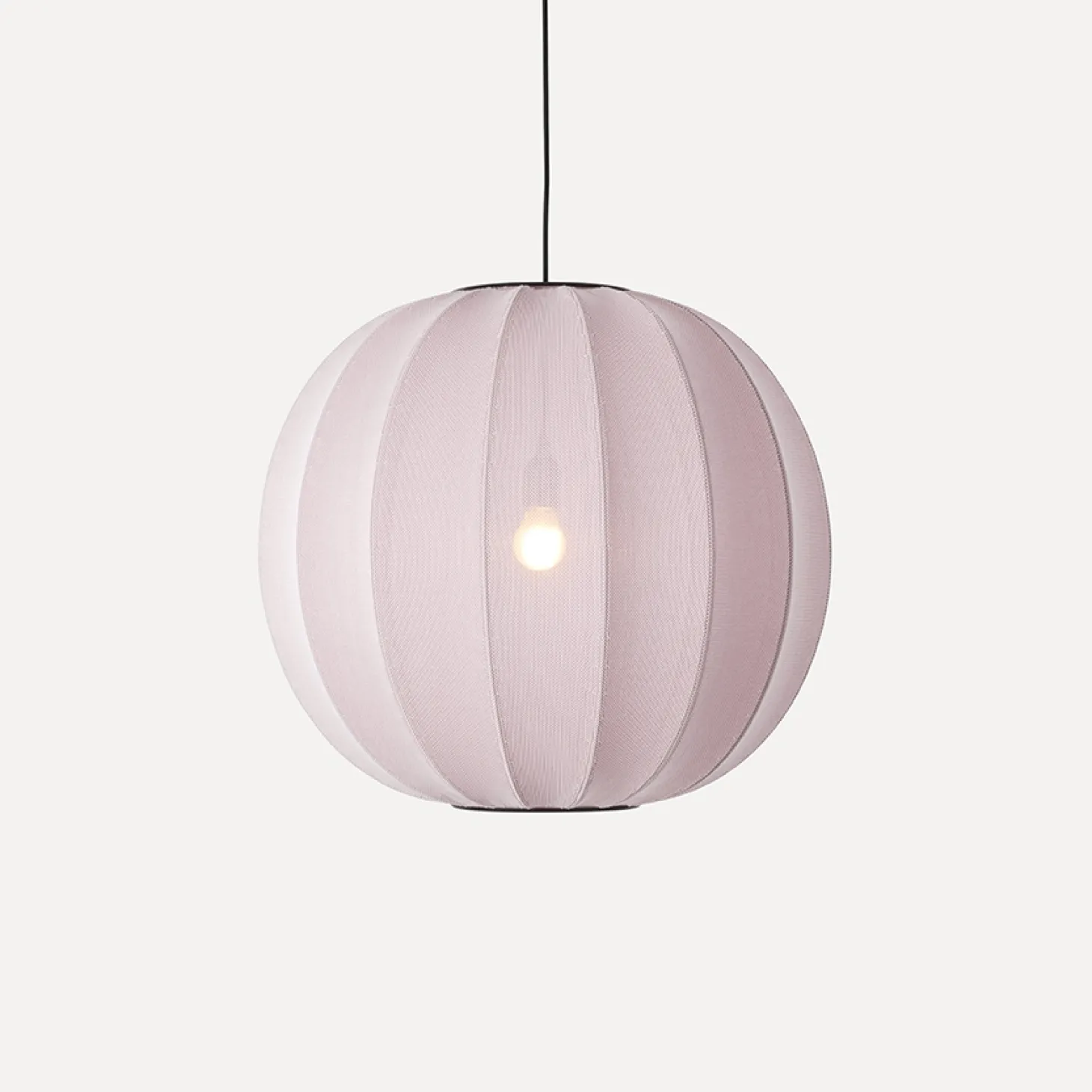 Made By Hand - Pendellampe - Knit-Wit 60 Round Pendant - Light Pink