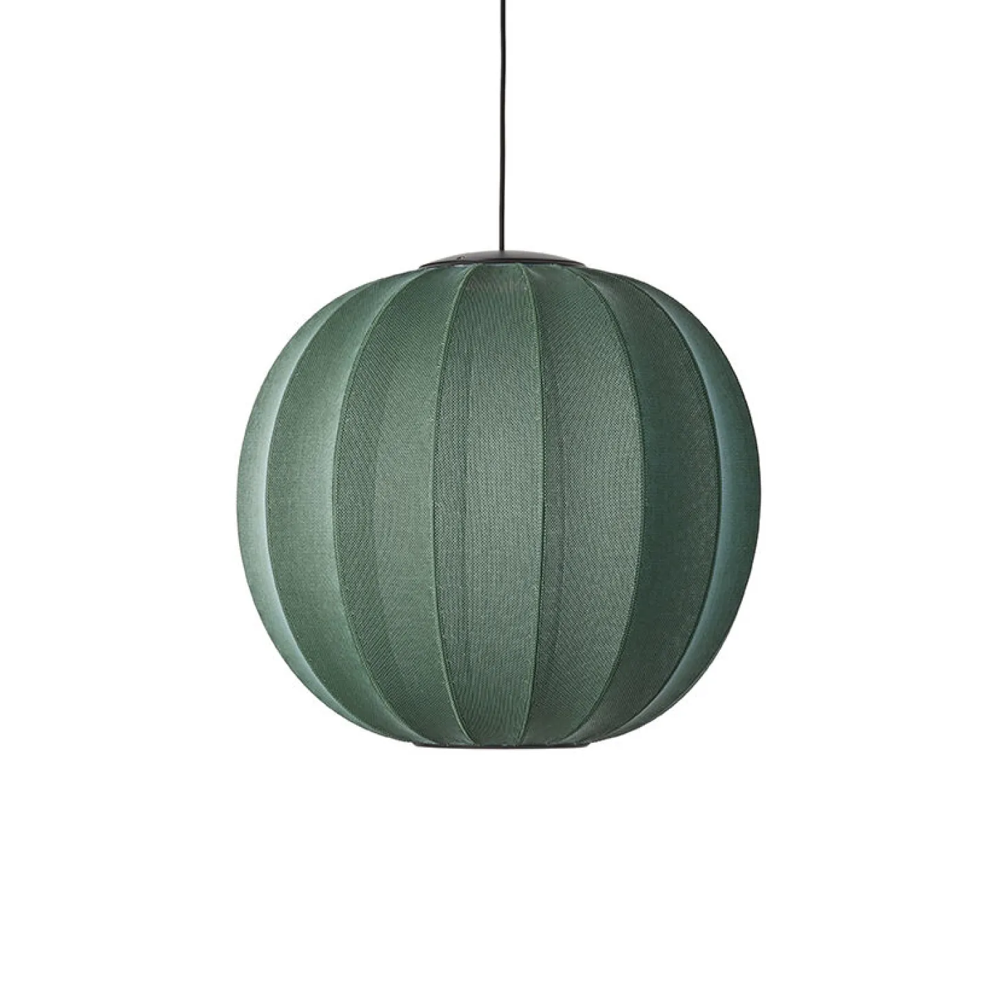 Made By Hand - Pendellampe - Knit-Wit 60 Round Pendant LED - Tweed Green