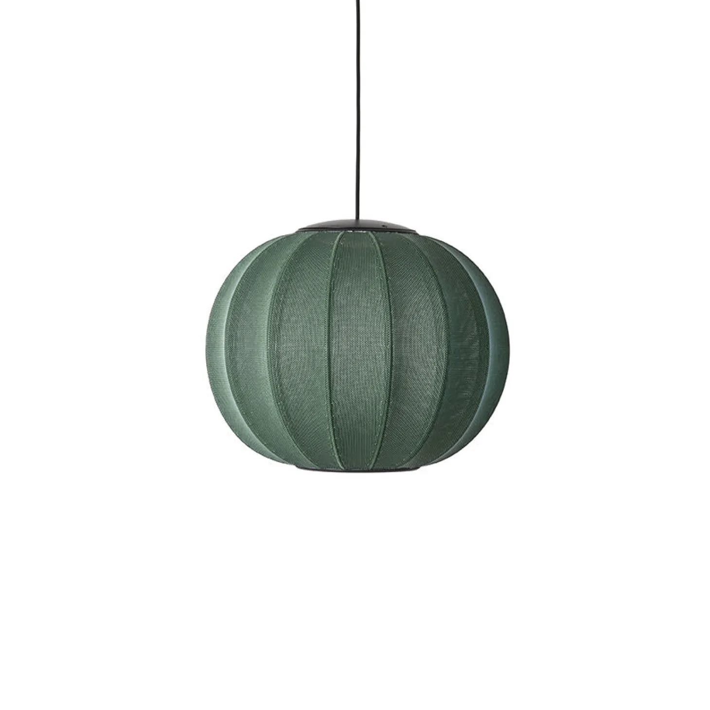 Made By Hand - Pendellampe - Knit-Wit 45 Round Pendant LED - Tweed Green