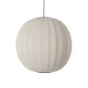 Made By Hand - Pendellampe - Knit-Wit 75 Round Pendant - Pearl White