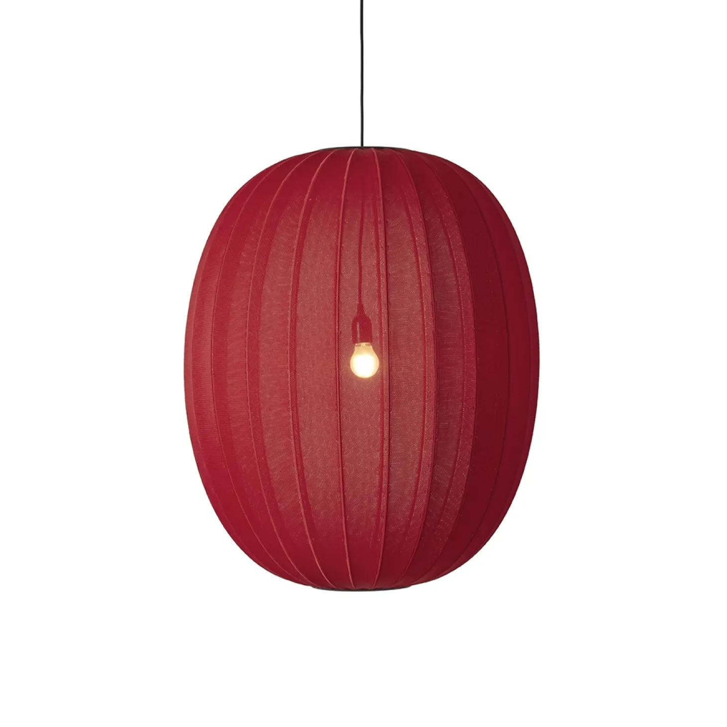 Made By Hand - Pendellamper - Knit-Wit 65 High Oval Pendant - Maple Red