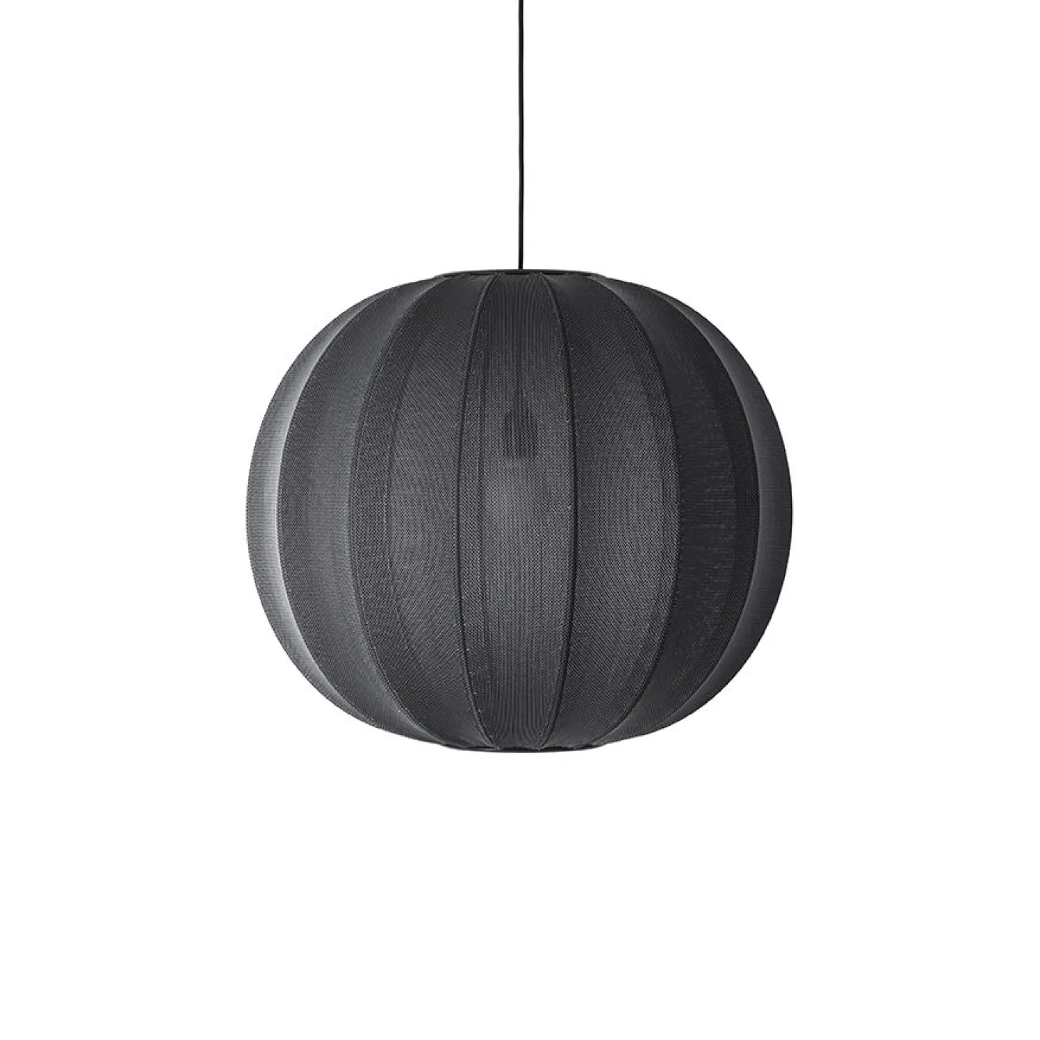 Made By Hand - Pendellampe - Knit-Wit 60 Round Pendant - Black