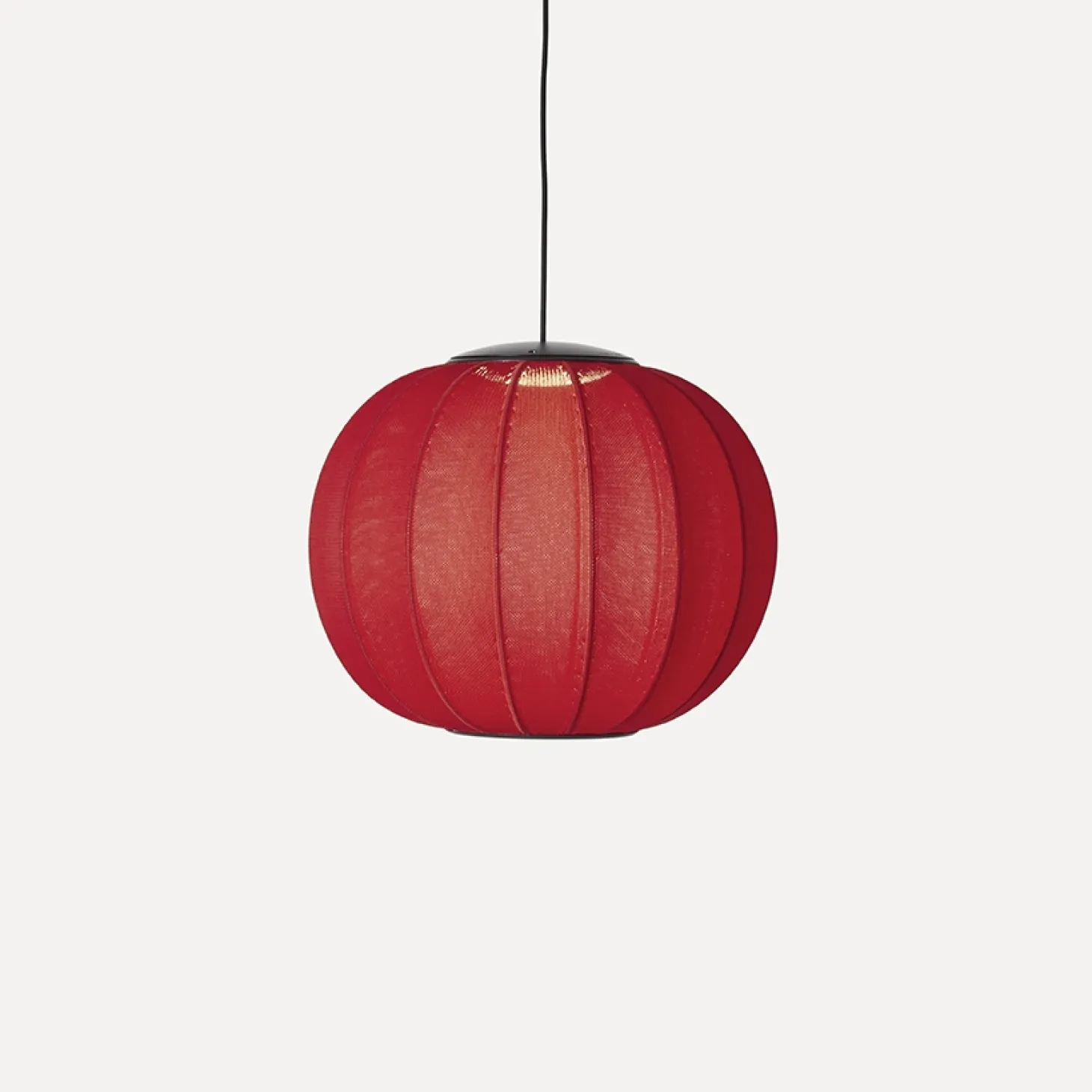 Made By Hand - Pendellampe - Knit-Wit 45 Round Pendant LED - Maple Red